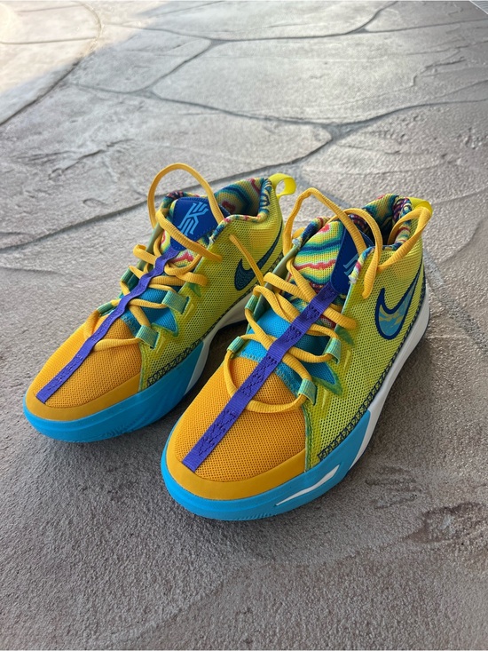 Nike Other - NEW Nike Kyrie Flytrap Kids Yellow & Blue Multicolor Basketball Sneakers